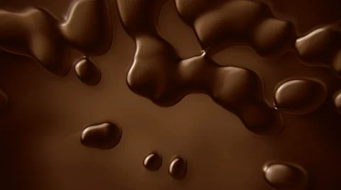 Falling hot chocolate drops in slow motion Stock-Footage 62543452