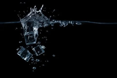 Falling ice cubes Stock Illustration