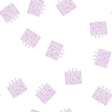 Falling infographic presentation glyph seamless pattern Illustrazione stock