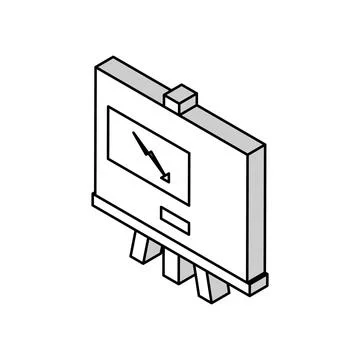 Falling infographic presentation isometric icon vector illustration Illustrazione stock