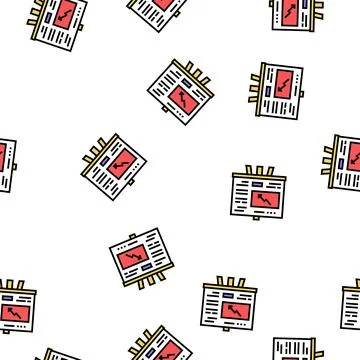 Falling infographic presentation vector seamless pattern 스톡 일러스트