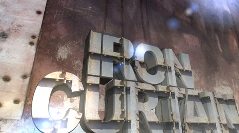 Falling Iron Curtain Stock Footage 59086991