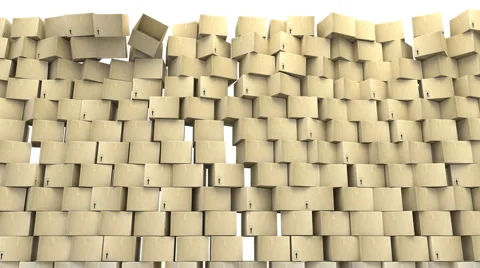 Falling isolate Card boxes Video stock 885594