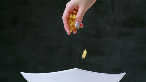 Falling Italian pasta Stock Footage 300385980
