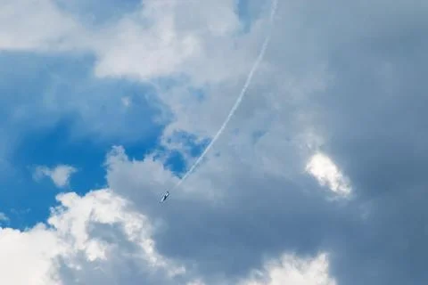 Falling jet aircraft Stock Photos