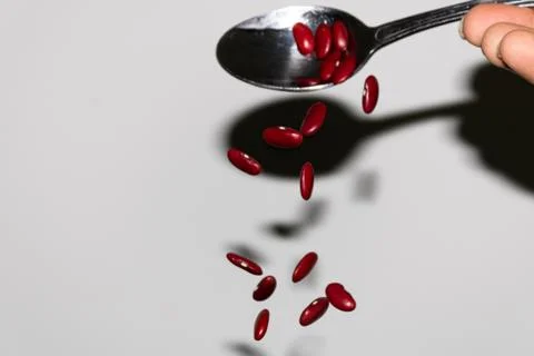Falling Kidney Beans Background Stock Photos
