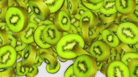 Falling KIWIS Background, Loop, on Alpha Channel Stock Footage 304169459