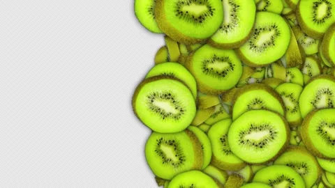 Falling KIWIS Background, Loop, on Alpha Channel 库存影片 304169785