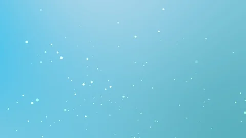 Falling large and small white round particles isolated on light blue background. Stock Footage 122686529