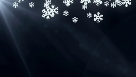 Falling large snowflake animation background pink- New quality shape universal Stock Footage 81630908