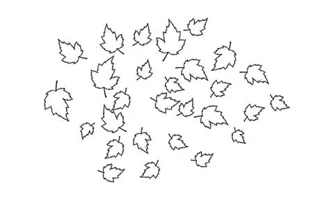 Falling leaf maple design vector イラスト素材