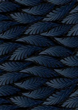 Falling leaves abstract repeat pattern background Stock Illustration