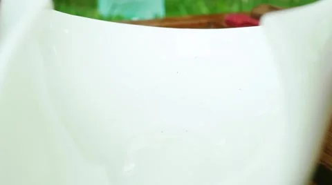 Falling leaves of green tea Video stock 67994751