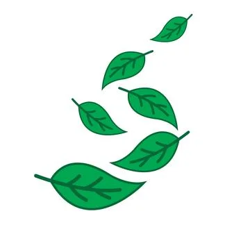 Falling leaves icon vector element concept design template Stock Illustration