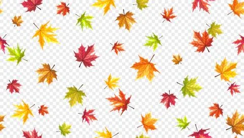 Falling leaves isolated Stock Illustration