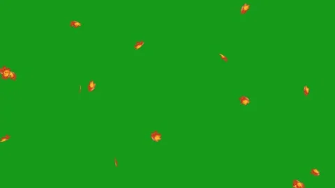 Falling leaves motion graphics with green screen background Stock Footage 133754949
