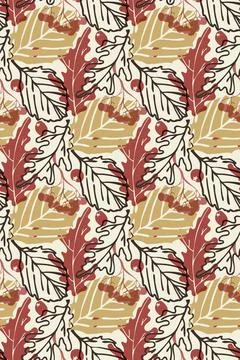 Falling leaves vector seamless pattern. Autumn camouflage backdrop, transparent Stock Illustration