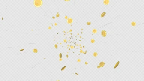 Falling Lemon’s Slices Fruit on Alpha Channel, Loop 库存影片 311874358