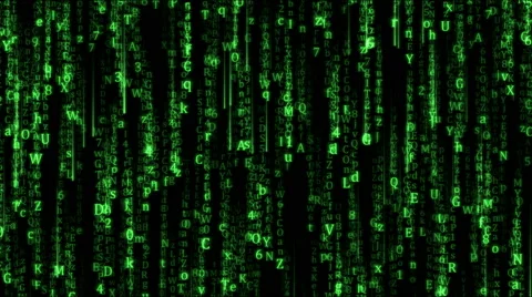 Falling Letters Animation - Loop Green Stockbeeldmateriaal 41383068