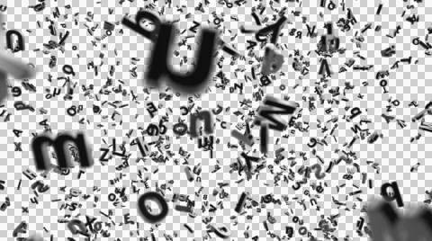 Falling letters Stock Footage 52273993