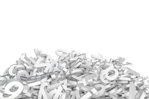 Falling letters isolated on white Stock Illustration