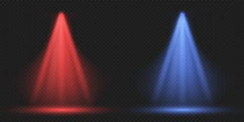 Falling light. Red and blue laser effect on transparent background. Fighting Stock Illustration