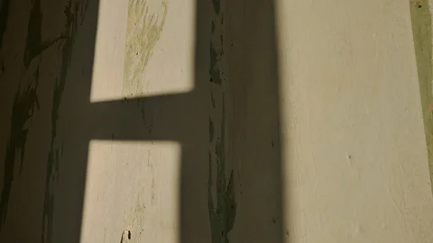 A falling light from a window moving along the wall. Stock Footage 123449678