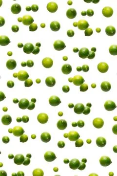 Falling lime isolated on white background. not pattern. Vitamin background ma Stock Photos