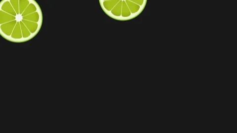 Falling Limes 4K 60fps Background Stock Footage 111531545