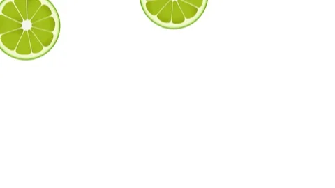 Falling Limes 4K 60fps Background Stock Footage 111531551