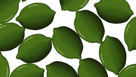 Falling Limes 4K 60fps Background Stock Footage 111538538