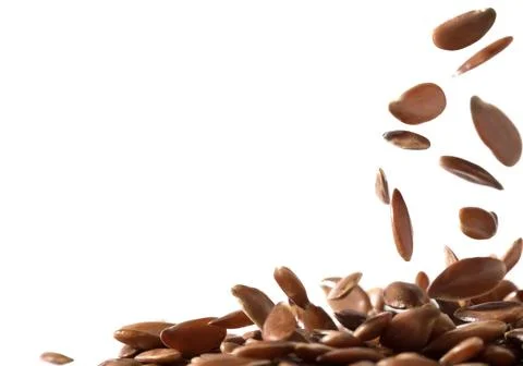 Falling linseed close up Stock Photos