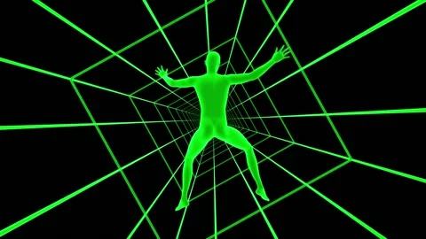 Falling man - 3d render looped. Stock Footage 167534895