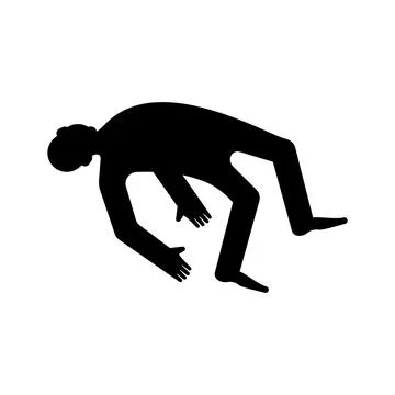 Falling man isolated. The man fell. Man flies down Stock Illustration