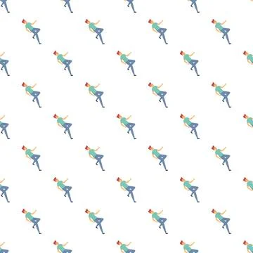 Falling man pattern creating a seamless background Stock Illustration