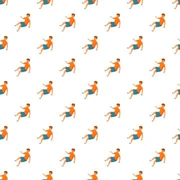 Falling man pattern experiencing accidental slip Stock Illustration