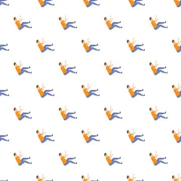 Falling man pattern representing crisis and danger Stock Illustration