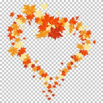 Falling maple leaves Stock Illustration