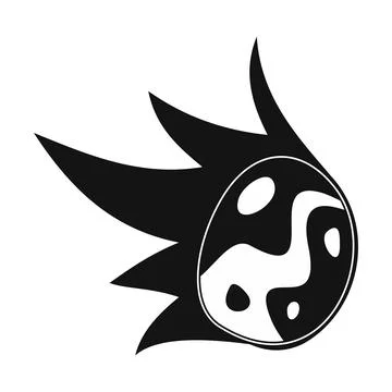 Falling meteor black simple icon Stock Illustration