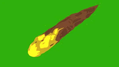 Falling meteor cartoon fast Stock Footage 346661254