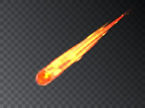 Falling meteor, meteorite, comet Stock Illustration