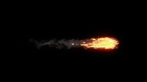Falling meteorite. Looped elements isolated on black background. Stock Footage 311811607