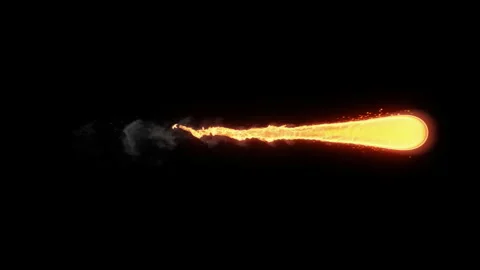 Falling meteorite. Looped elements isolated on black background. Stock Footage 311927151