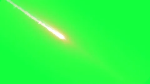 Falling meteorite star motion graphics with green screen background. Stock Footage 168289903