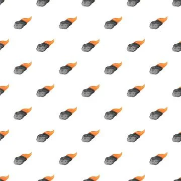 Falling meteors creating a seamless cosmic pattern background Illustrazione stock