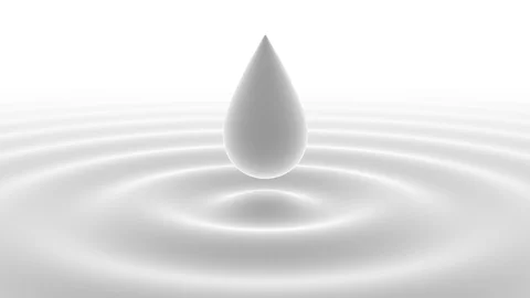 Falling milk or cream drop. Looping footage. 3D Illustration. Video stock 119181397