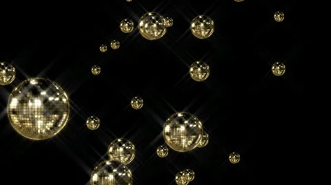 Falling Mirror Balls Disco Stock Footage 39422576
