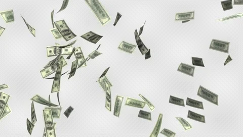 Falling money alpha Stock Footage 147223241