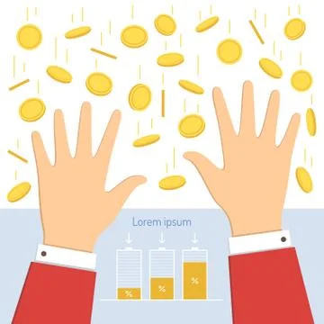 Falling money icon Stock Illustration