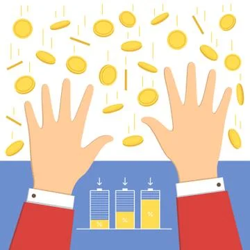 Falling money icon Stock Illustration